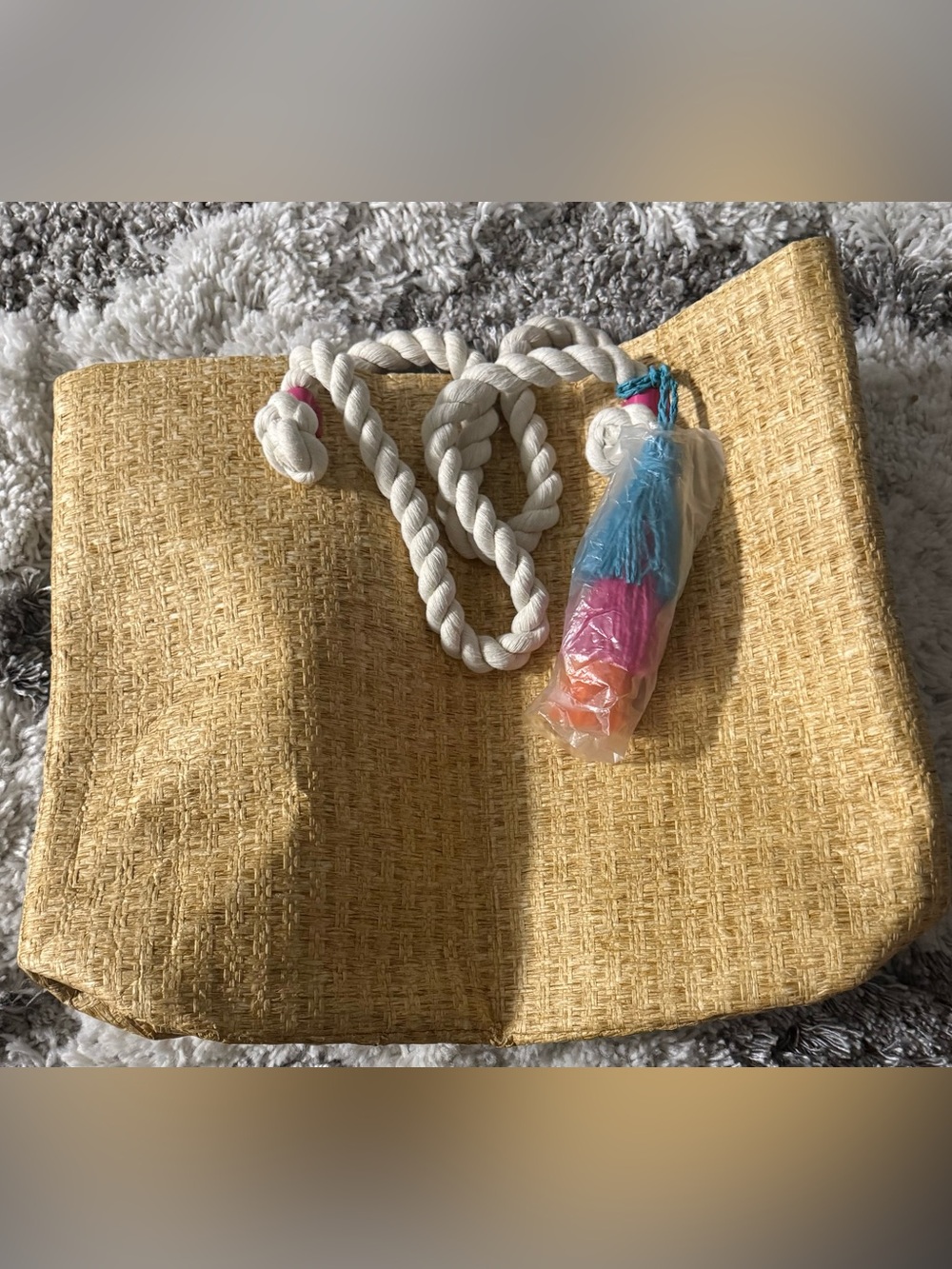 Elizabeth Arden Straw Tote Beach Bag